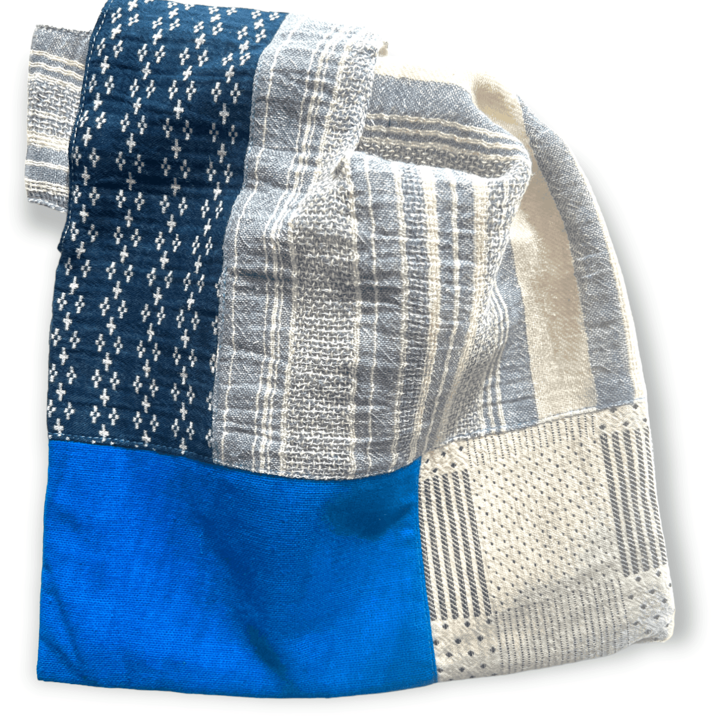 Shades of blue hand dyed hand crafted fabric bag - Sundara Joon