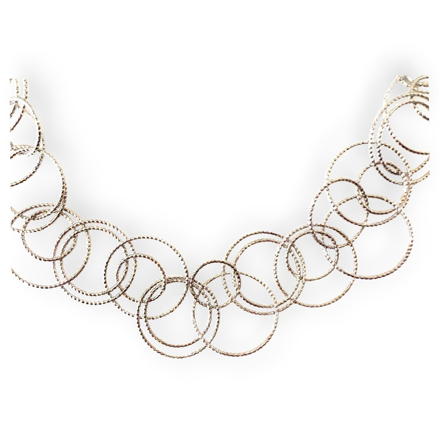Shimmering interlocking rings necklace - Sundara Joon