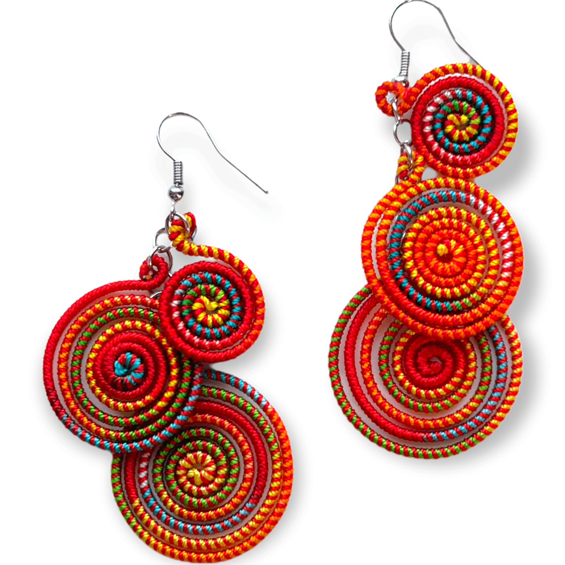 Spiral fan drop earrings that pop with color - Sundara Joon