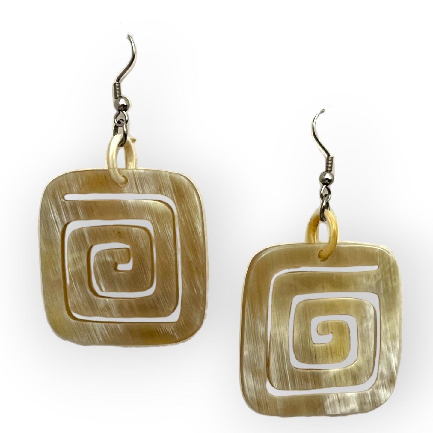 Square maze earrings in modern designs and earth tones  - Sundara Joon