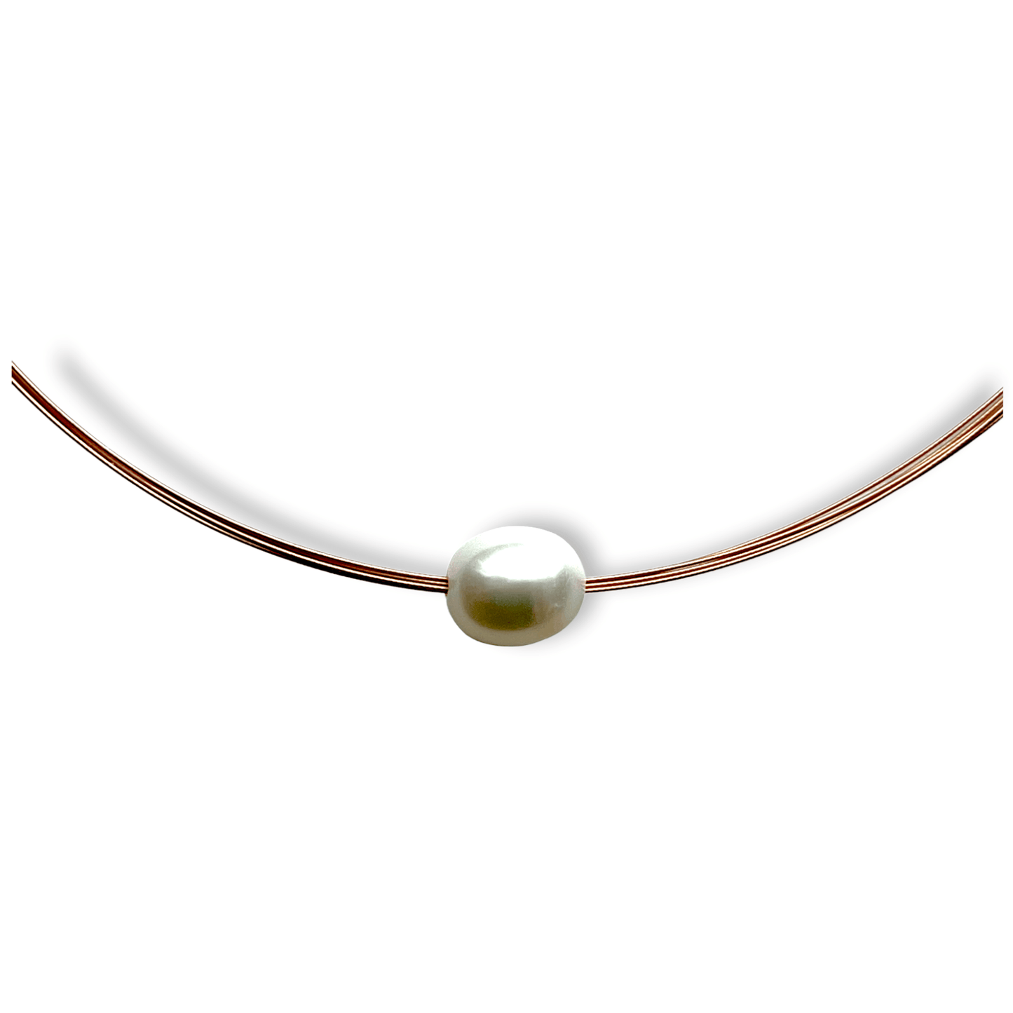 Steel and pearl choker necklaceSundara Joon
