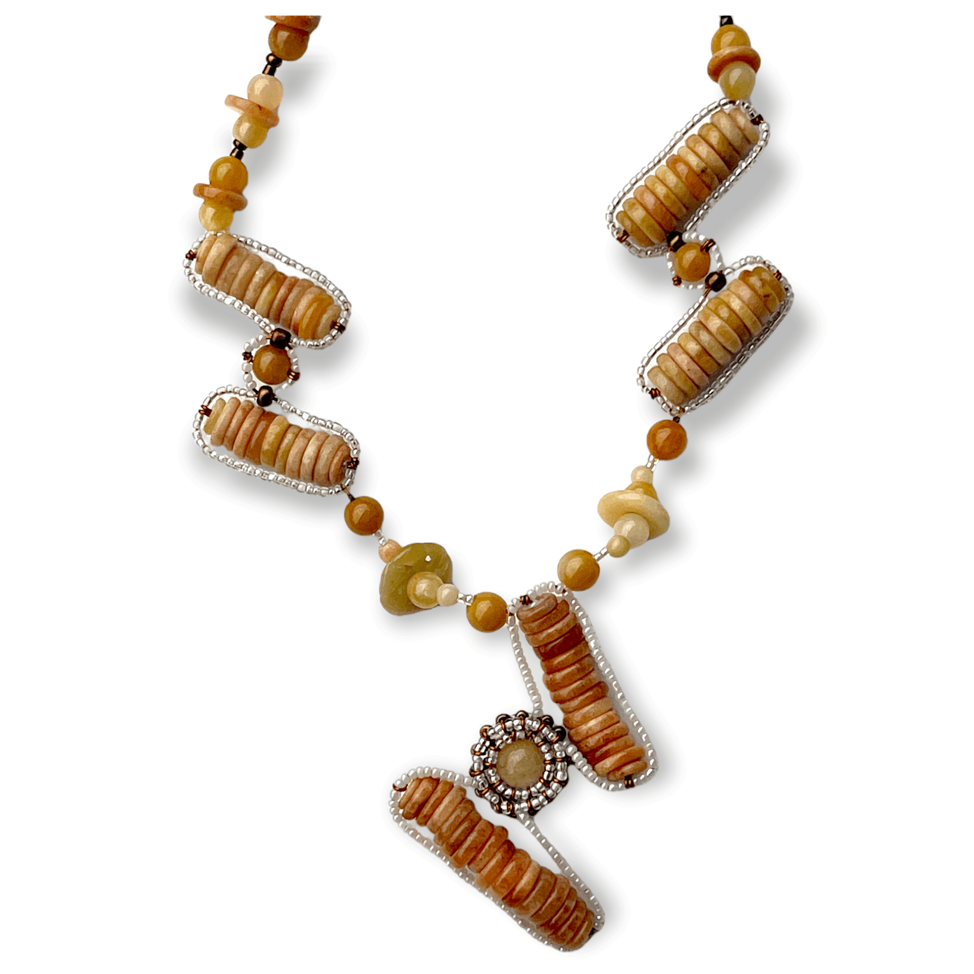 Step function amber necklace in earth tones - Sundara Joon