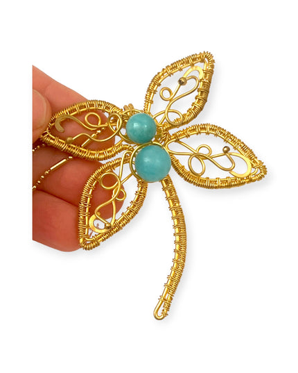 Striking dragonfly gemstone pendant necklace - Sundara Joon