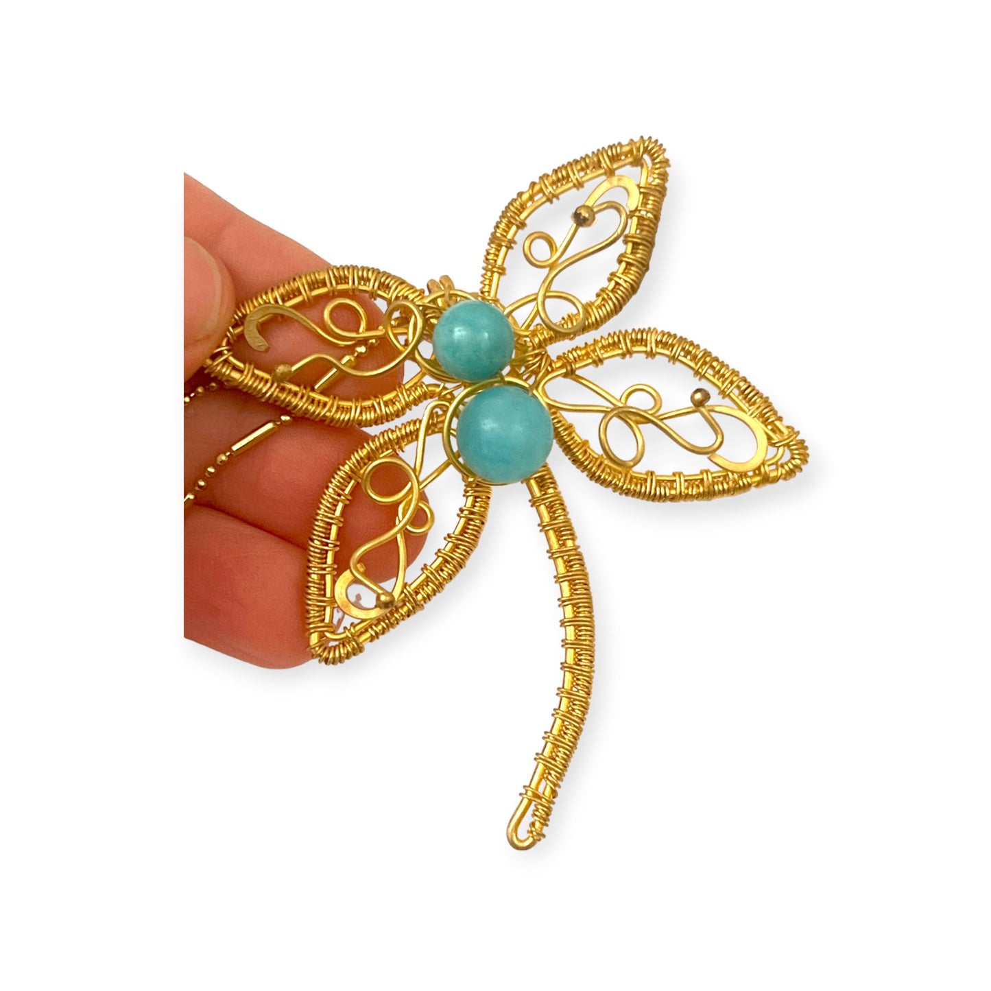 Striking dragonfly gemstone pendant necklace - Sundara Joon