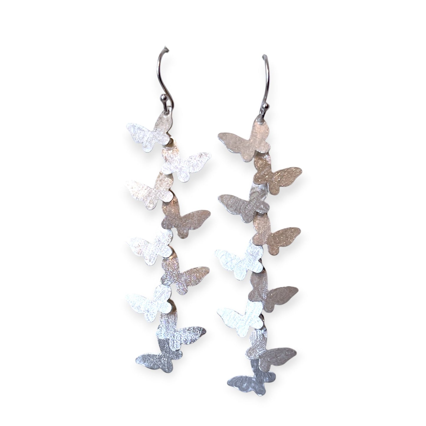 String of butterflies silver drop earring - Sundara Joon