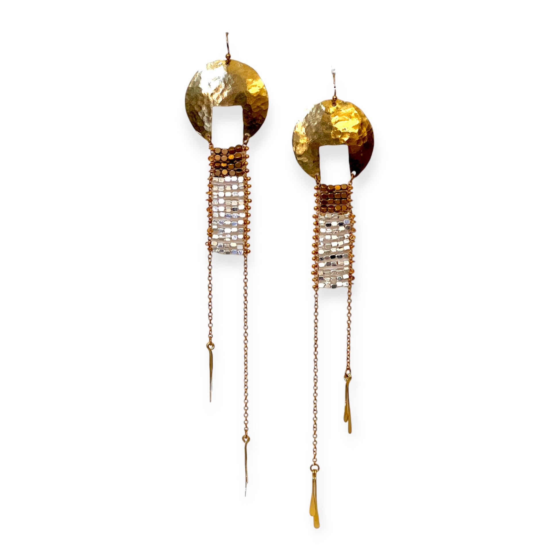 Studio 54 inspired beaded statement earrings - Sundara Joon