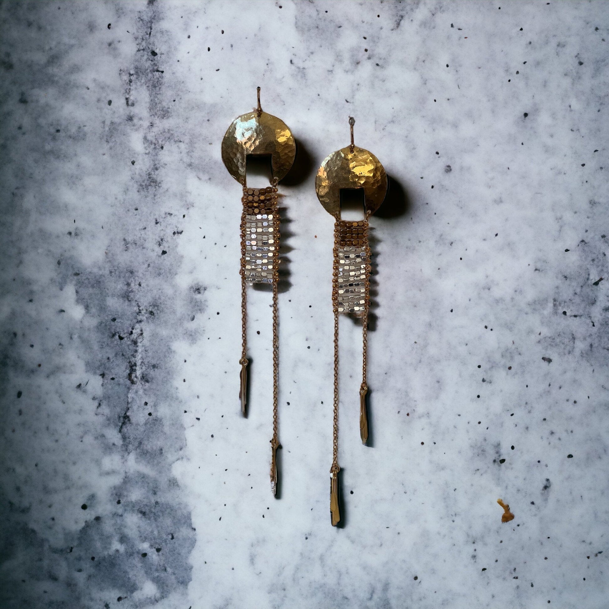 Studio 54 inspired beaded statement earrings - Sundara Joon