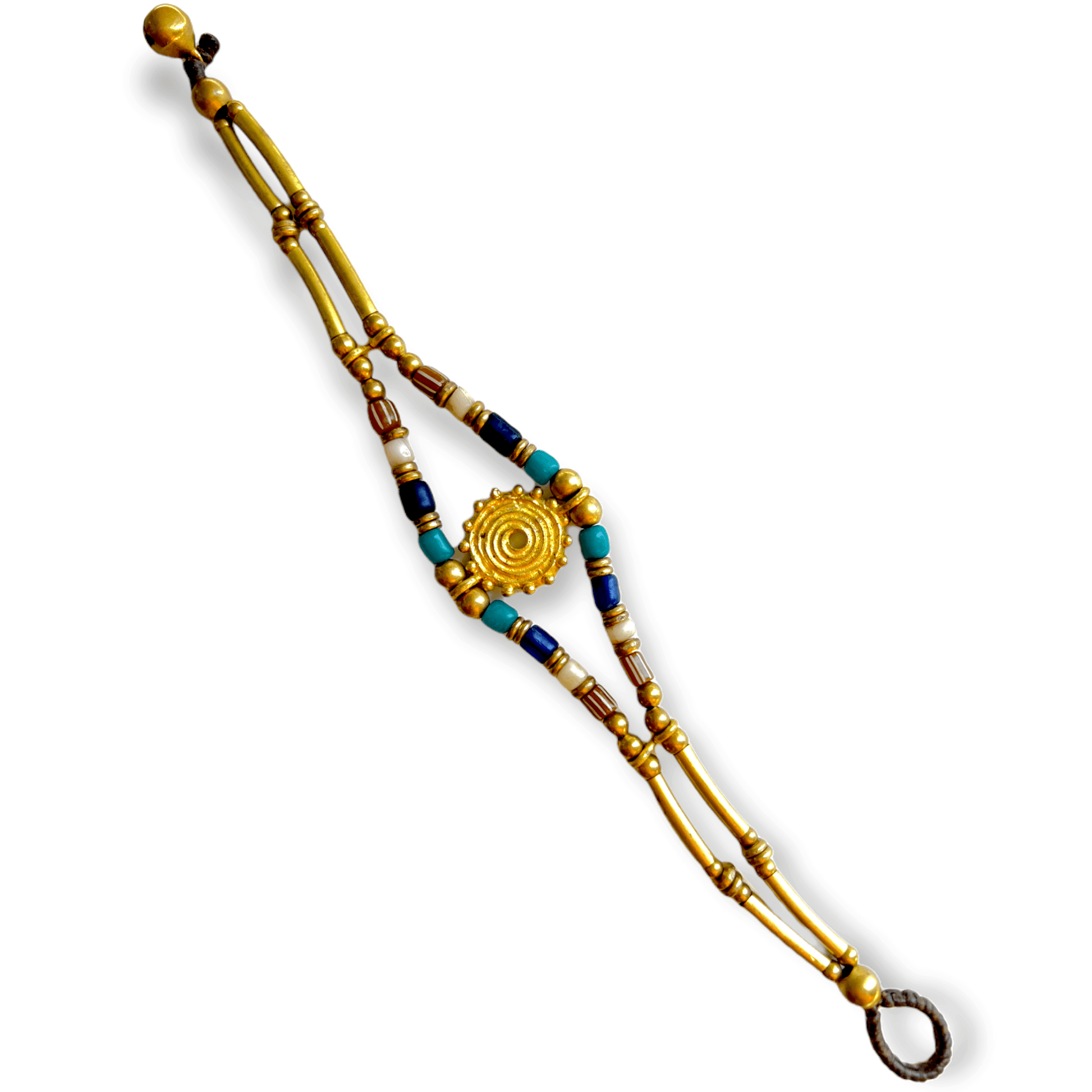 Sun styled tribal bracelet in shades of blue - Sundara Joon