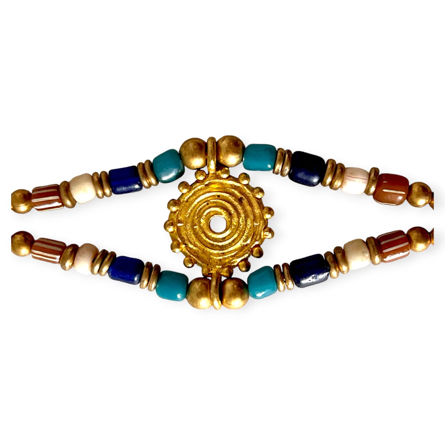 Sun styled tribal bracelet in shades of blue - Sundara Joon