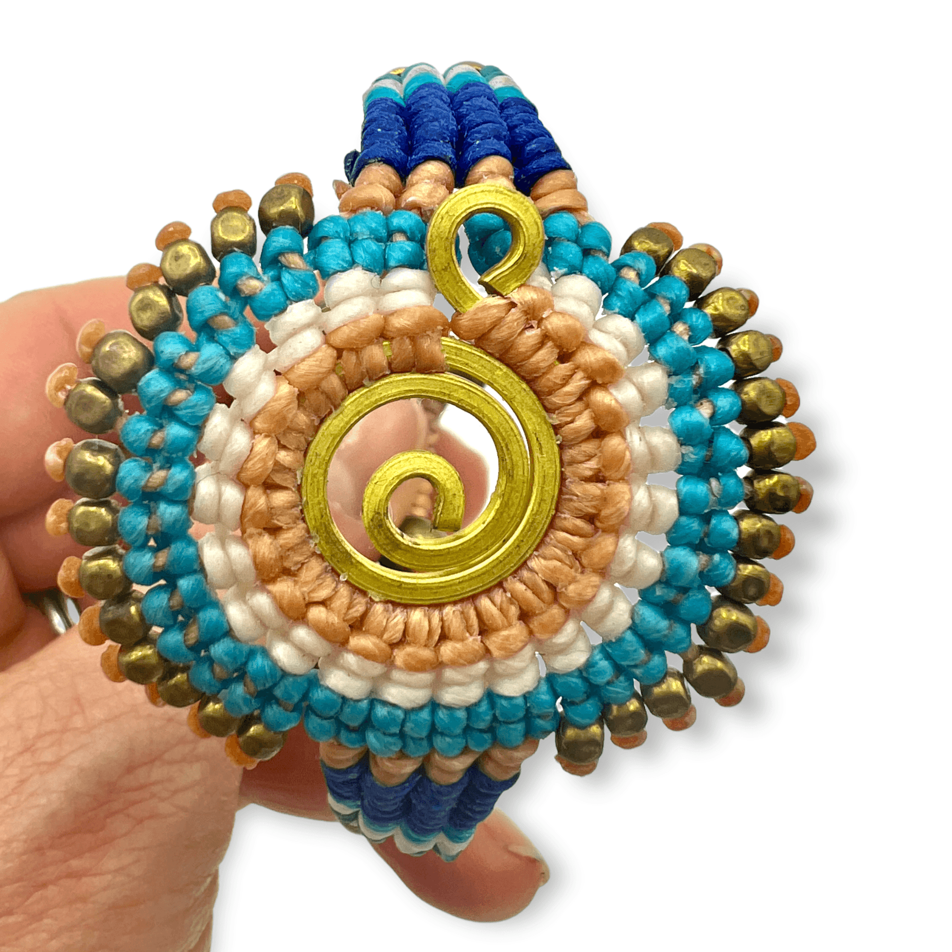 Colorful sunburst beaded tribal bracelet - Sundara Joon