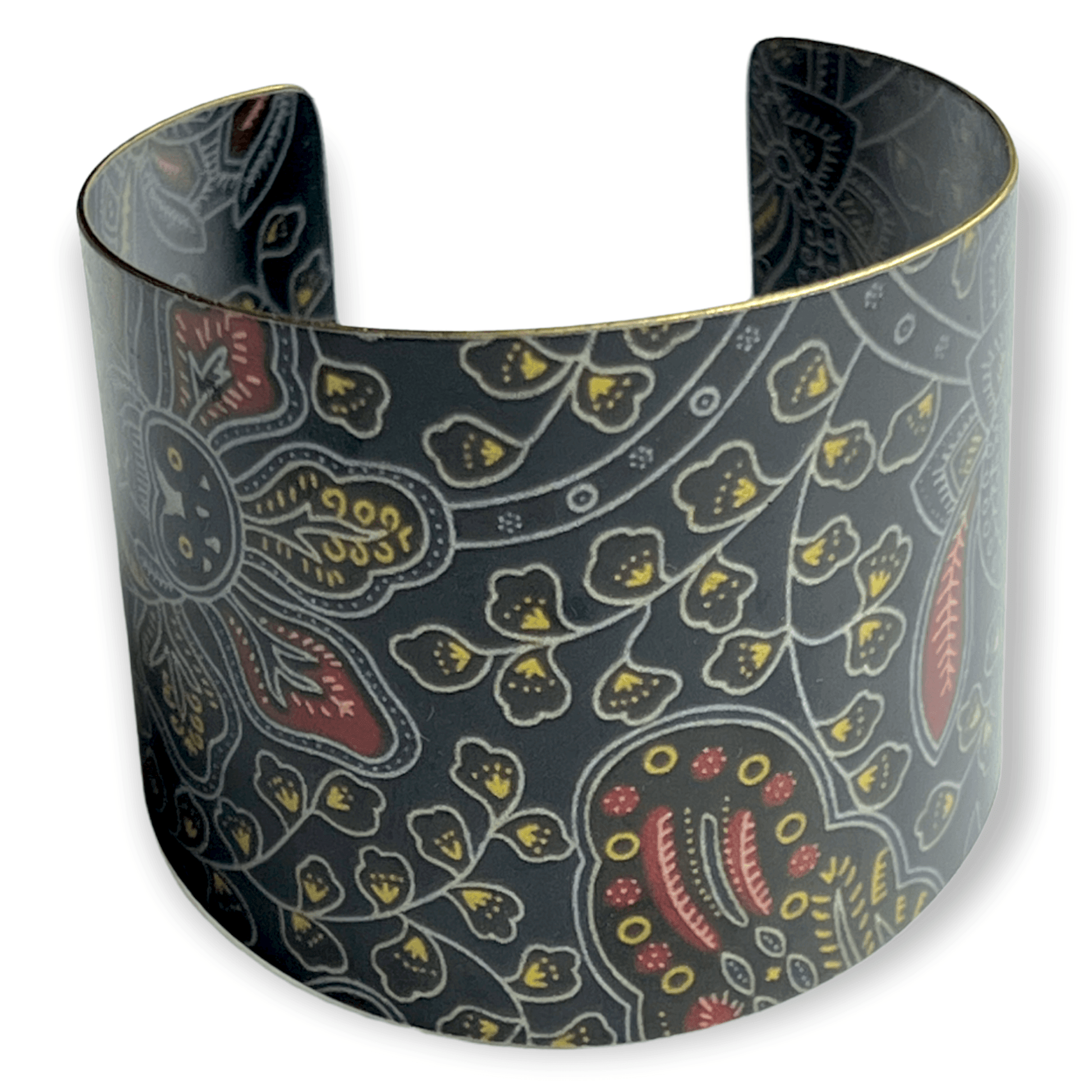 Travel inspired patterned brass cuff bracelet - Sundara Joon