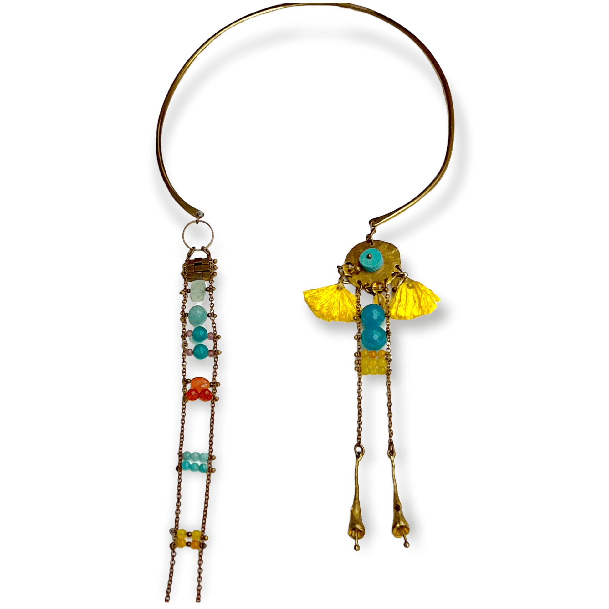Tribal choker length necklace with dropped detailsSundara Joon