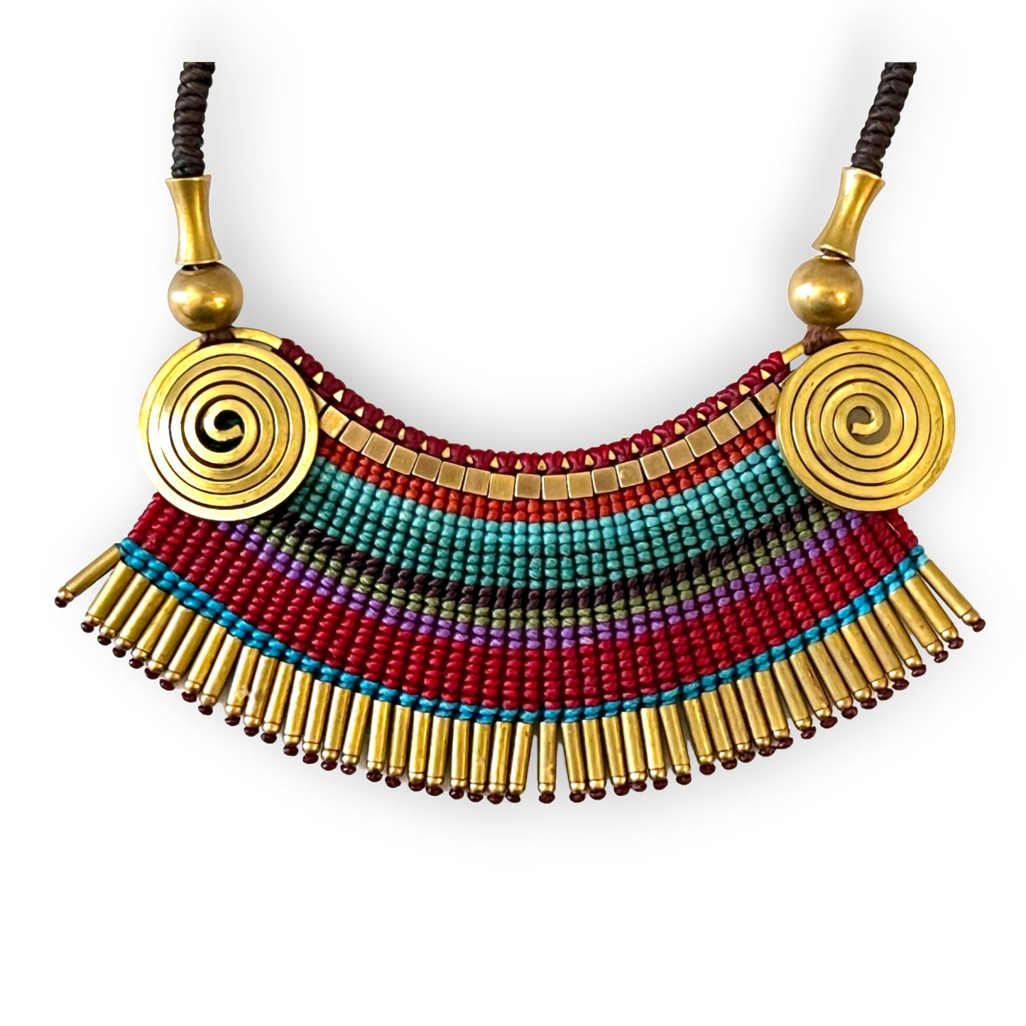 Tribal multi-colored beaded necklace - Sundara Joon