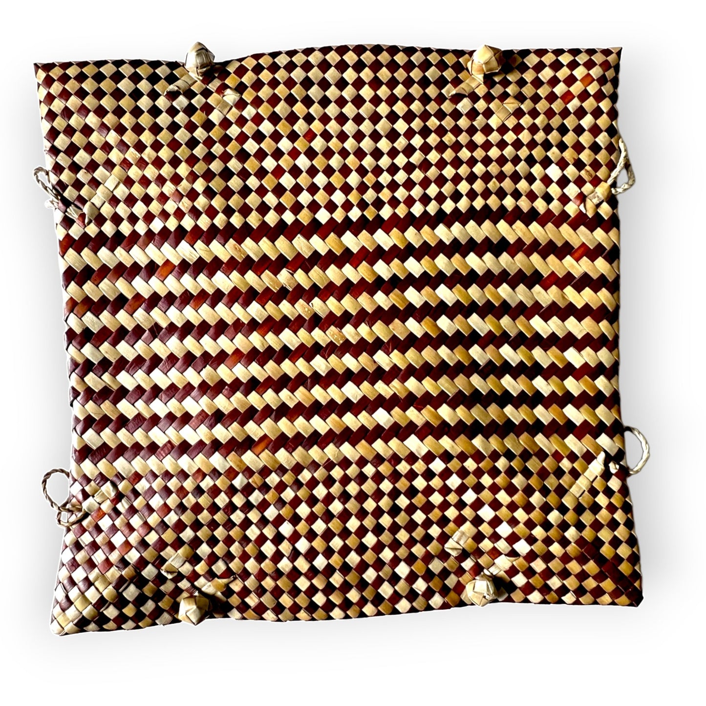 Trio of colorful handwoven fiber nested baskets - Sundara Joon