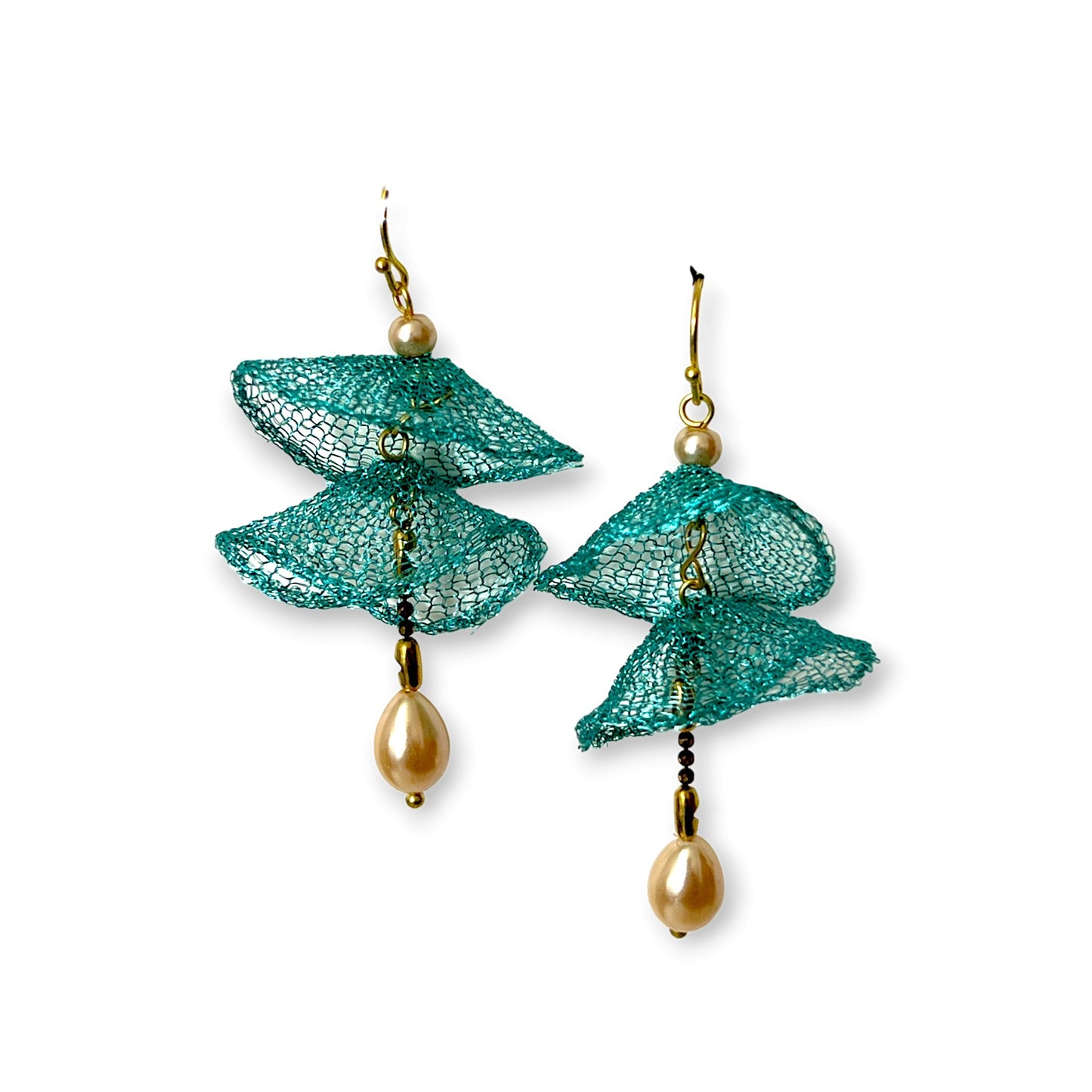 Underwater freshwater pearl drop statement earrings - Sundara Joon