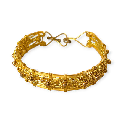 Woven metal bracelet with clasp - Sundara Joon